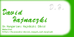 david hajnaczki business card